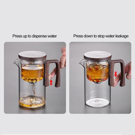 Magic Teapot 600/720/800ml Glass Magnetic Teapot with Strainer Magnetic Water Separation Infuser Pot