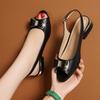 Women's Summer Flat Sandals Fish Mouth Design Versatile Low Heel Comfortable Shoes Rhinestone Bow Cushioning New Style Women's