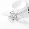 Yousheng Zinc Alloy Brooch Imitation Pearls Inlaid Fluffy Sheep Design Pin Cartoon Style 3D Design Brooch Sweaters Coats