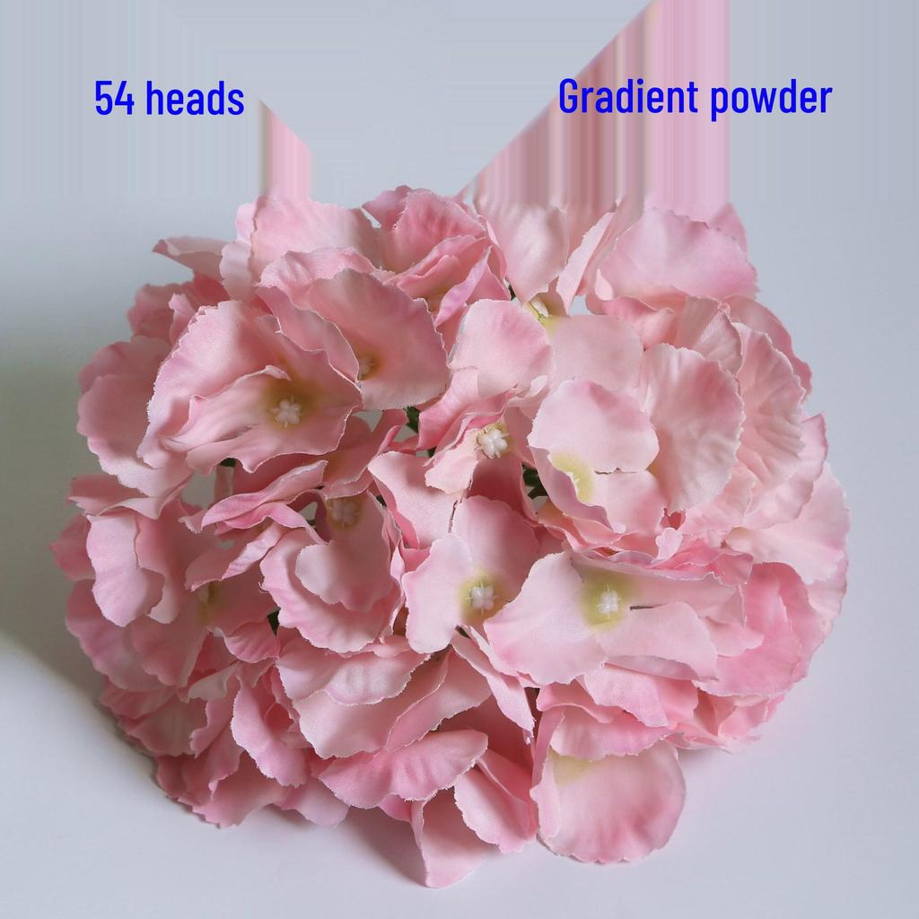 Silk Hydrangea Flower Heads - Large 54-Petal Artificial Floral Decor for Weddings & Art Arrangements