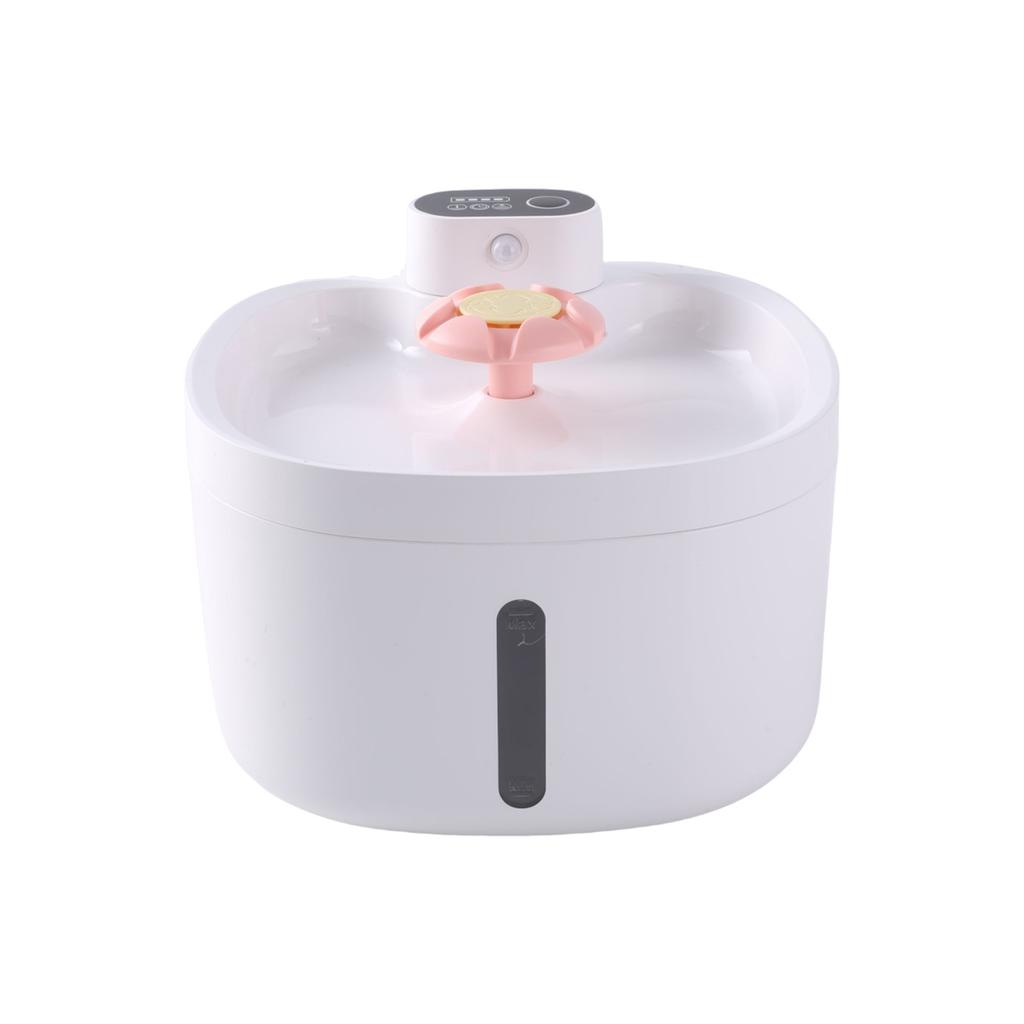 Hund Katze Trinkbrunnen Kabellos Automatischer Haustier-Trinkbrunnen 2,6L Großes Fassungsvermögen Katzenwasserspender mit 3 Modi 5-Stufen-Filtration Leise Pumpe für Pe