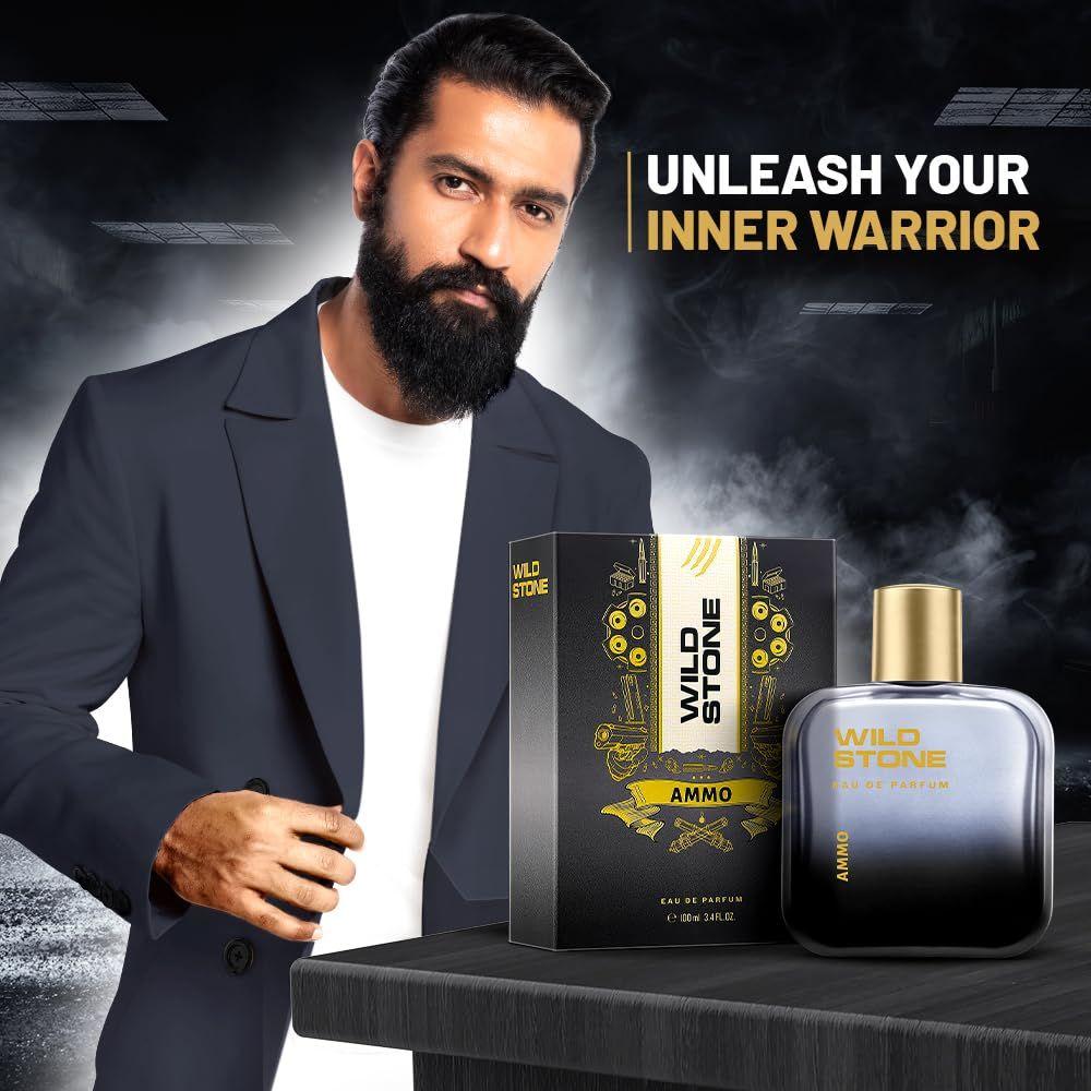 Wild Stone Ammo Eau De Parfum For Men, 100ml Spicy & Woody Long Lasting Perfume Spray, Premium Perfume
