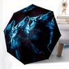 Wolf Pack Night Theme 8 Bone Hand Automatic Folding Fashion umbrella, Compact and Portable Design, A Perfect Gift for Birthday, Christmas or