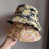 Sunflower Denim Bucket Hat With Wide Brim For College Style And Sun Protection