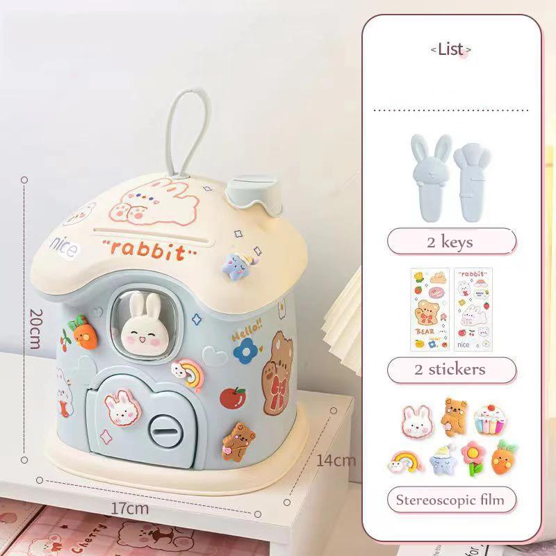 Children's Creative Money Banking Toys Piggy Bank Money Saving Pot Coin Banks Coin Box with Lock Key  savings bank