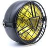 Ranzek Universeller Motorrad-Halogen-Scheinwerfer, Retro Cafe Racer Bobber Chopper Scheinwerfer für CG125 GN125, 6,5 Zoll, mit Scheinwerfer-Schutz und Scheinwerfer