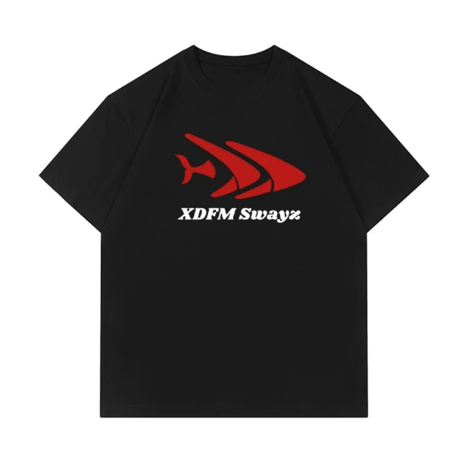 

Plus Size American Fishbone Creative Logo Short-sleeved T-shirt Shoulder Heavy High Street Couple T-shirt Guochao Loose Pure XXXXXL чорний