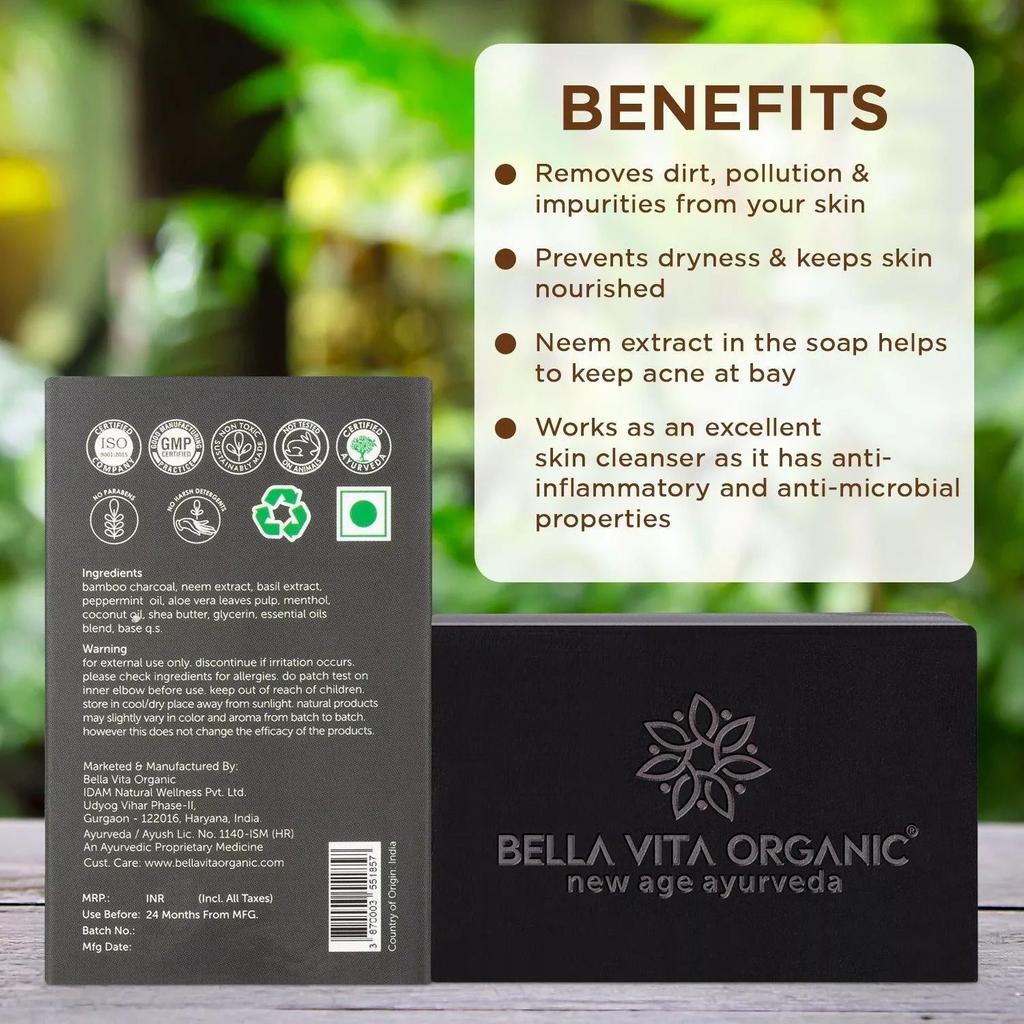 Seife mit Aktivkohle (150 G), Coalwave Duschgel, Bella Vita