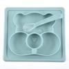 Cute Cartoon Bear Shape Silicone Nonslip Dinner Plate for Kids  Dietary Supplement