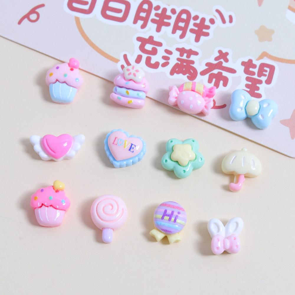 Mini Candy Cake Glossy DIY Resin Accessories: Phone Case, Water Cup, Nail Art, Earrings
