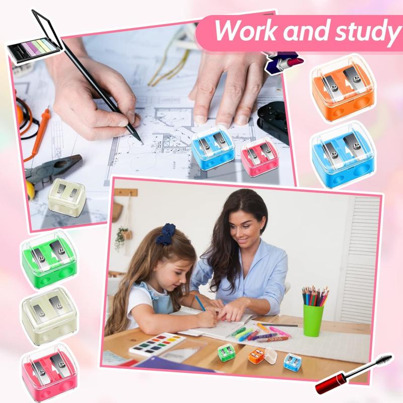 1 Stück Eyeliner Anspitzer, Eyeliner Anspitzer mit zwei Löchern, Kompakte Make-up-Bleistiftspitzer, für Eyeliner Lipliner Stifte