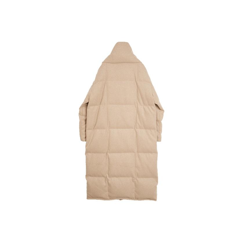 ELLE French Fashion Design 90 White Duck Down Casual Stand Collar Loose Versatile Comfortable Warm Long Puffer Coat Basic Down Jacket EY49402