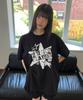 LMR Vintage Star Slub Pintuck Short Sleeve T-Shirt Black