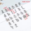 50pcs Mini A to Z Initial Charms Stainless Steel Letter Charms Alphabet Pendants DIY Earrings Necklaces Jewelry Making Wholesale
