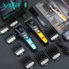 VGR New High-end Durable Hair Clipper Metal Body Titanium Alloy Sharp Blade Hair Trimmer LCD Smart Digital Shaver Personal Care Products