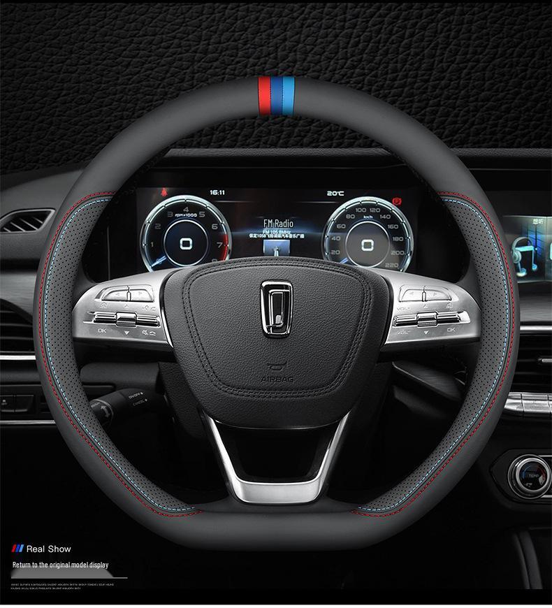 Genuine Leather Non-Slip Ultra-Thin Steering Wheel Cover for Pentium Models X40, B50, B70, B90, X80, T33, T99, M80
