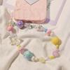 Colorful Beaded Phone Straps 14cm DIY Graffiti Acrylic Star Anti-Lost Phone String Key Chain