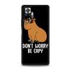 Cartoon Capybara Phone Case For Xiaomi Redmi Note 14 13 5G 10 11 12 Pro Plus 4G 14C 13C 12C 10C Black Cover