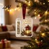 Christmas Tree Money Holder Retro Cash Pendant Decoration Transparent Acrylic Creative for Gifts Holiday Hanging Ornament with Card Slot Festive