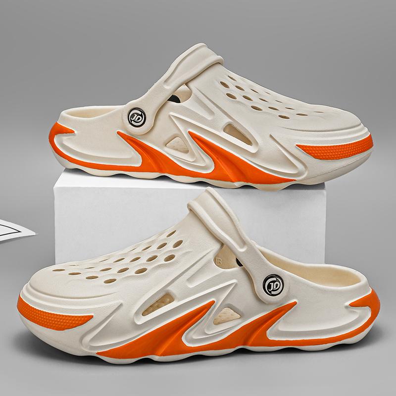 

Мужские сандалии, повседневная обувь, легкие тапочки из ЭВА, обувь соответствующего цвета, летние пляжные сабо 44 хаки