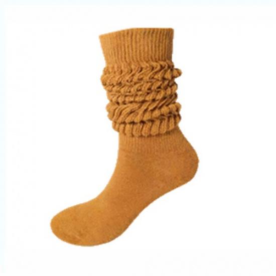 Slouch Socks Cotton Scrunch Knee High Extra Long and Heavy Socks Casual Solid^