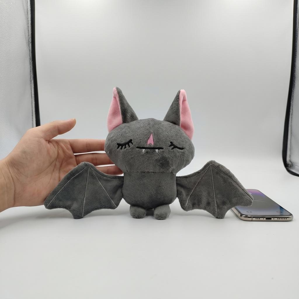 Soft Plush Bat Toy with Extended Wings and Embroidered Facial Features Stuffed Animal for Kids and Collectors Suitable for Display or Play