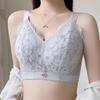 Lace Back Beautiful Big Breasts Show Small Thin No Ring Underwear Ultra-thin Gathered Breasts To Prevent Sagging Large Size Bra