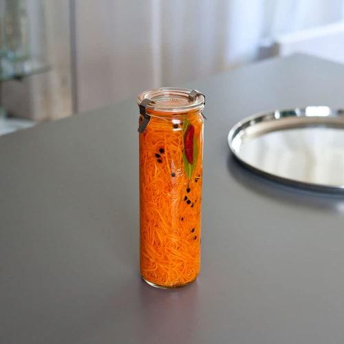 Marks International WECK Glass Storage Container, Straight Drink Bottle, 600ml, WE-905