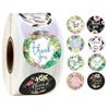 Round label Sticker roll Self Adhesive Gift Paper Sticker Thank You Stickers Sealing Craft