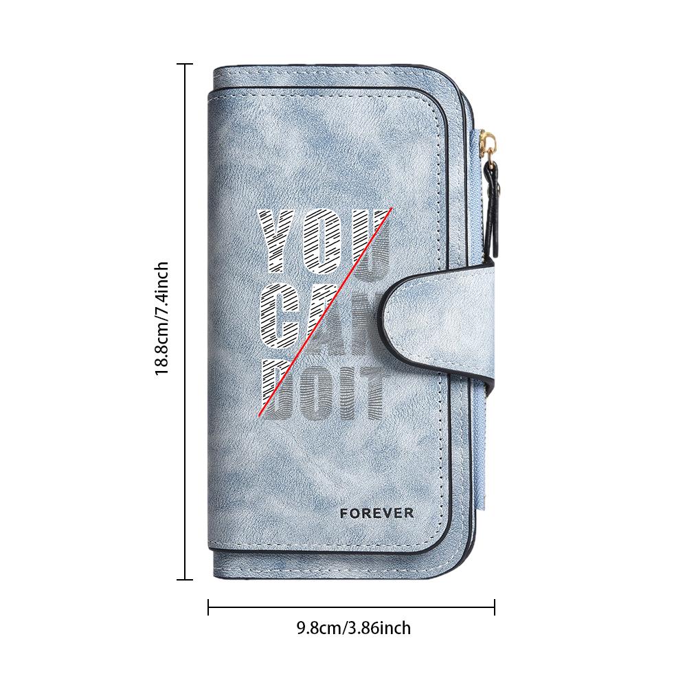 Women's Long Fashion Wallet Portable Card Holder Multi Slot Functional Purse