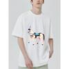 Black T Shirt With Decorated Horse Print For Casual Wear