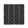 Interlocking Deck Tiles 36 Pack 12"x12" Waterproof for Porch Dark Brown