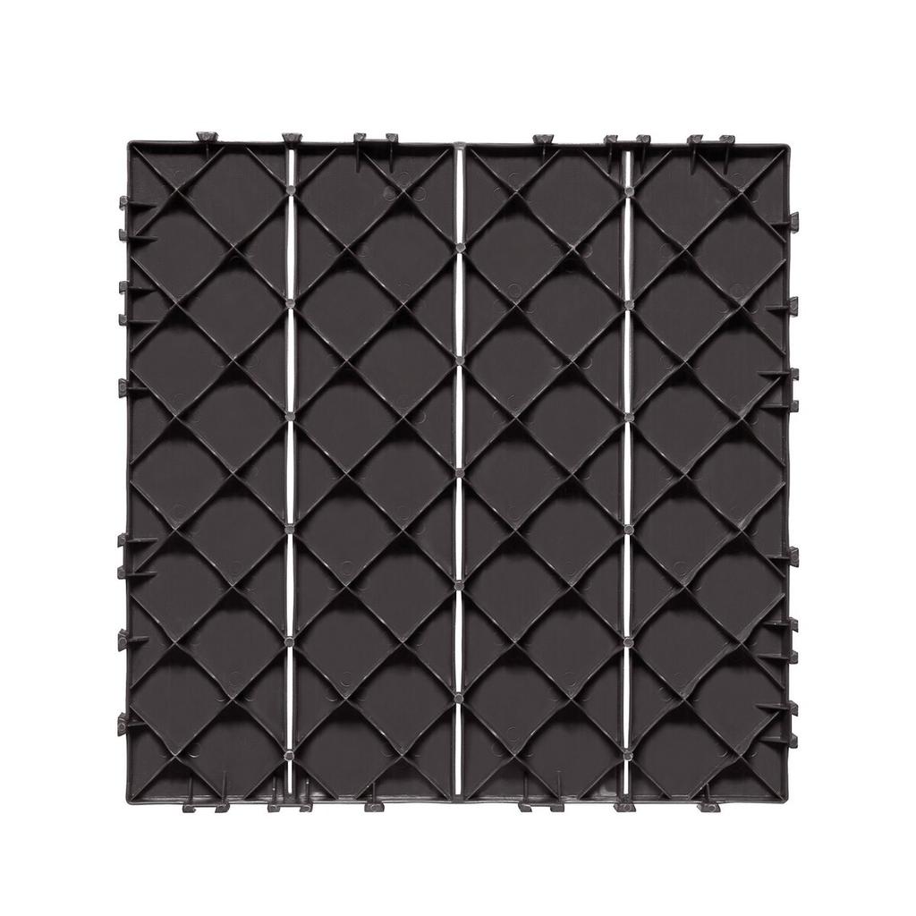 Interlocking Deck Tiles 36 Pack 12"x12" Waterproof for Porch Dark Brown