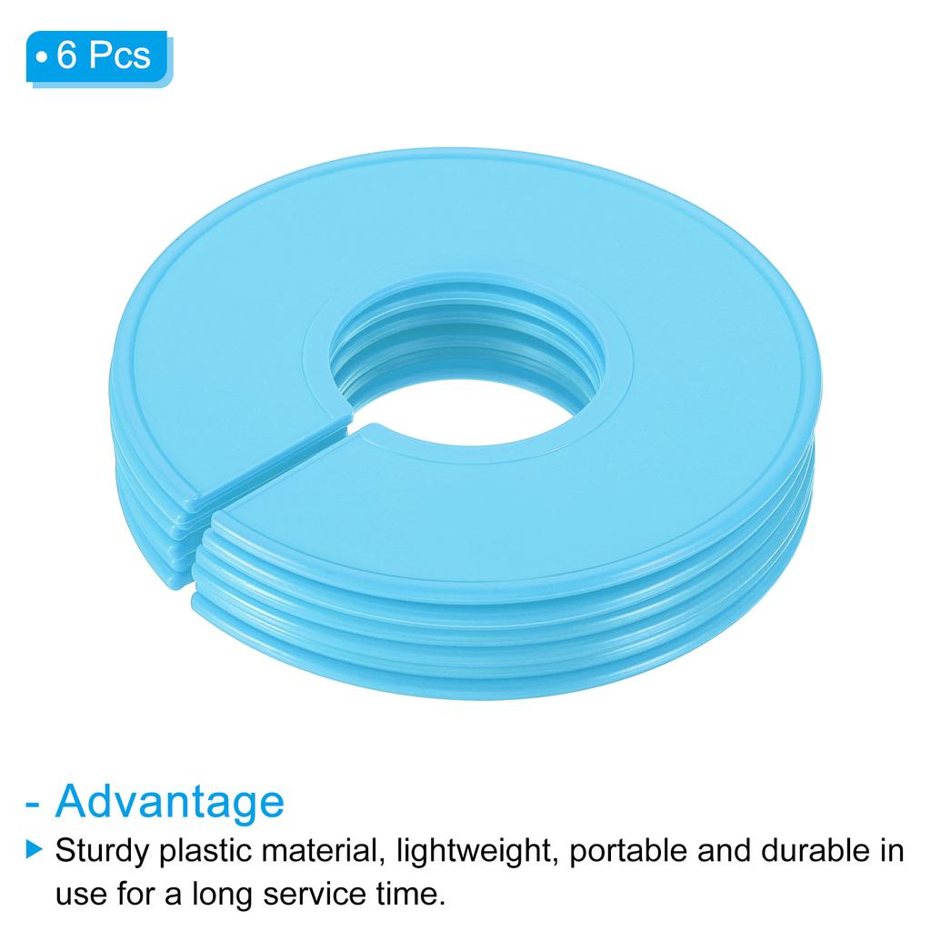 6/12PCS Multicolor Round Hangers Closet Dividers DIY Clothing Size Dividers for Clothes Stores Closet Home Blank Dividers