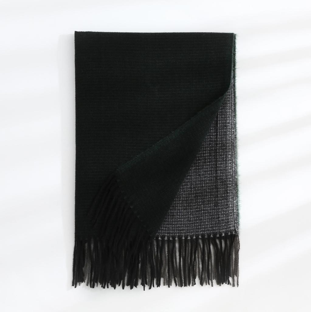 Korean Version of The Autumn and Winter Faux Cashmere Splicing Scarf Japanese Harajuku Wind Long Dual-use Shawl Tassel Thickened Warm Scarf
