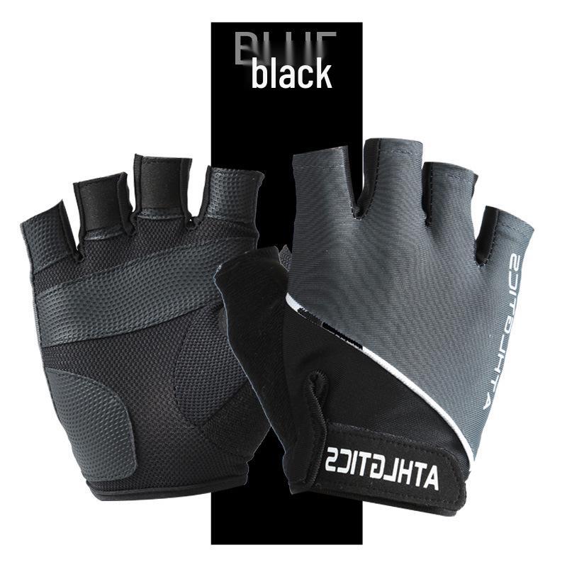 Non-Slip Breathable Half-Finger Fitness Gloves for Women & Men - Ice Silk Shock Absorption for Weightlifting & Yoga
