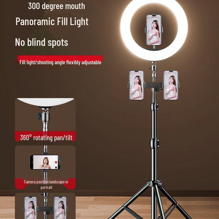 Complete Mobile Streaming Stand with Fill Light for Beauty and Douyin Selfies