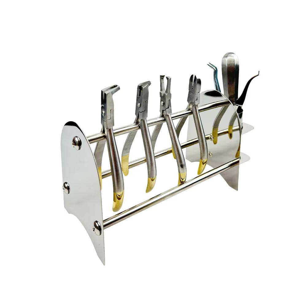 Dental Orthodontic Tweezers Organizer Holder Pliers Place Rack Stainless Steel Dentistry Tooth Extraction Forceps Stand Rack