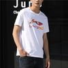Li Ning T Shirts Men's White Crew Neck Moderate Straight Fit AHSQ747-2