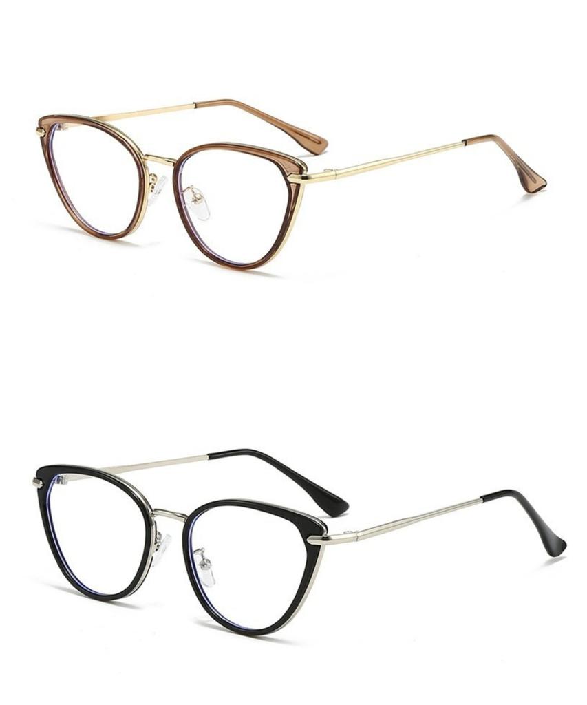 Ins Cat Eye Alterssichtigkeitsbrille Kalte Tee Farbe HD Anti Blaulicht Brillenrahmen Hochentwickelte Einfache Aufhellungsbrille