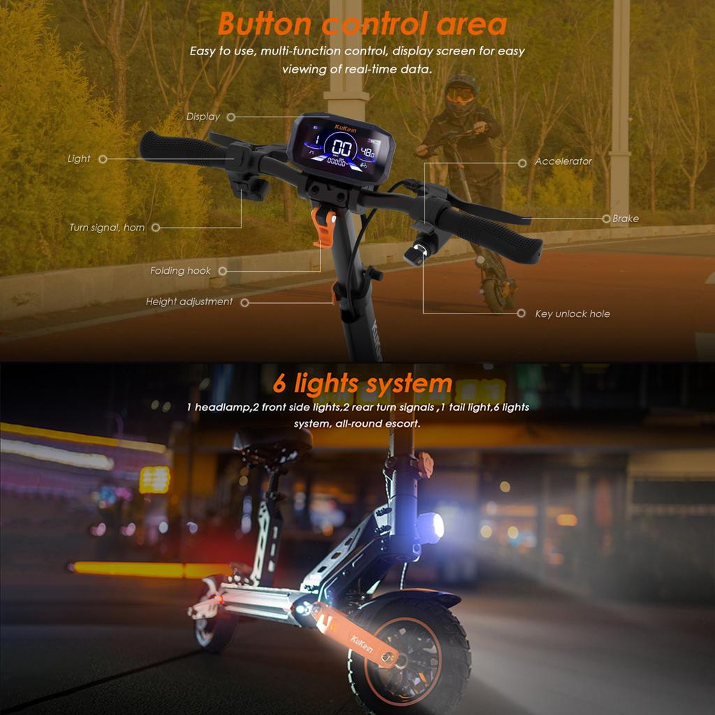 2026 Neueste Version KuKirin G2 MAX Faltbarer Elektroroller 1000W Motor 48V 20,8AH Akku 55km Reichweite All-Terrain Elektroroller
