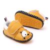 Newborn Baby Retro Leather Shoes Cute Embroidered Cartoon Bear Boys Shoes Rubber Bottom Non-slip Spring Infant First Walkers