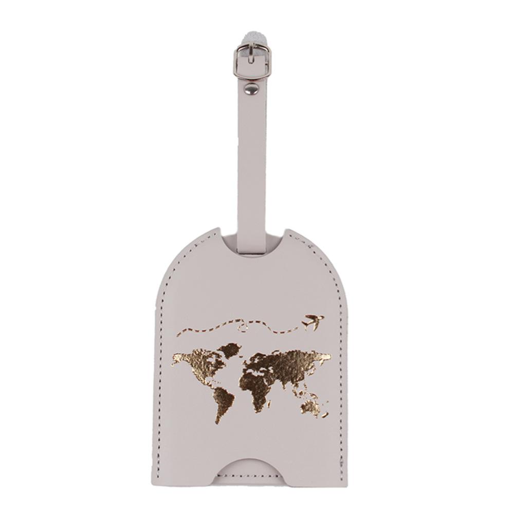 Push-pull Style Business Luggage Tag Hidden Airplane Boarding Pass Suitcase Hanger Set Leather Double-layer