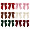 Decorative Fabric Knots 2Pcs Velvet Christmas Bows, Holiday Hanging Wall Decor for Tree Store Window Ornaments Topper, Wedding Backdrop, Bridal