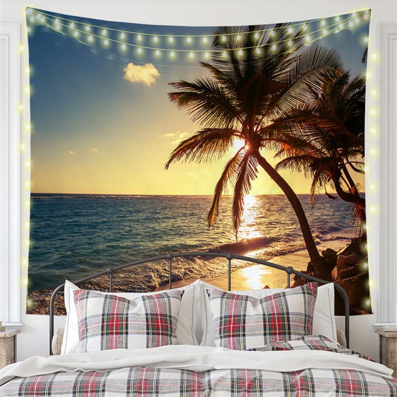 Nordic Nature Forest Landscape Mew Tapestry Background Cloth  HD Hanging Cloth Tapestry Home Decor