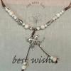 Color Beaded Ceramic Butterfly Braided Rope Necklace New Chinese National Ancient Style Accessories Light Luxury High-end Collarbone Chain