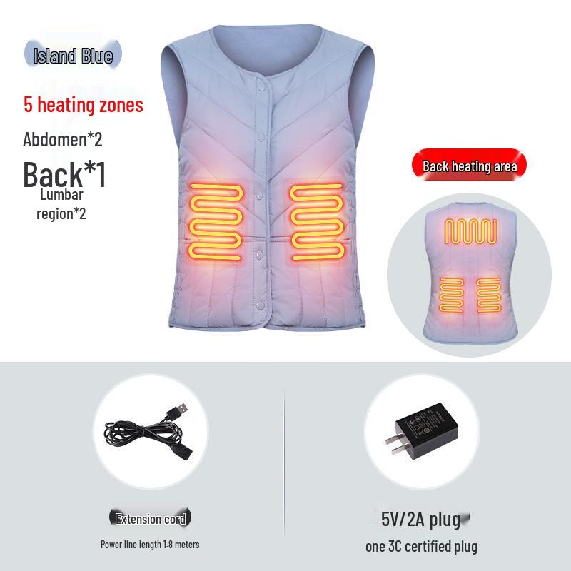 

Carbon Fiber Heated Vest with Velvet Lining - Warmth, Three-Speed Temperature Control & Hot Compress for Autumn/Winter XL (115-125 jin)