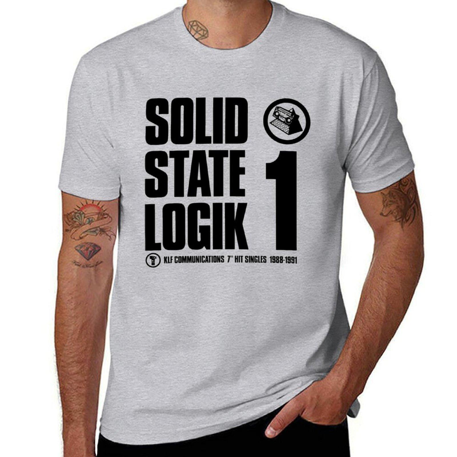 The Klf SOLID STATE LOGIK 1 KLF COMMUNICATIONS Tshirt vintage clothes blacks anime clothes Tshirt men S