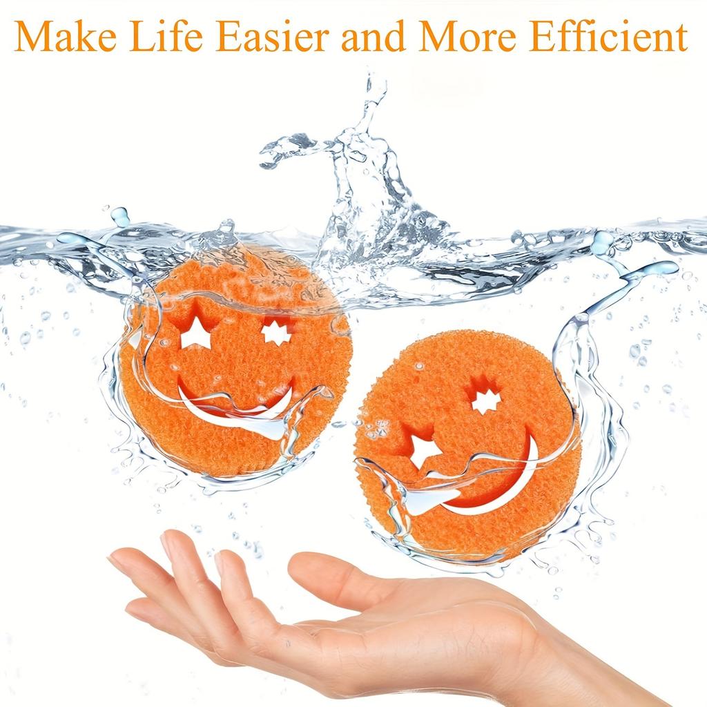 Polyurethane Multi-Purpose Scrub Sponges (3/6 Pack) - Scratch-Free Kitchen & Bathroom Cleaning Sponges - & Polymer Foam