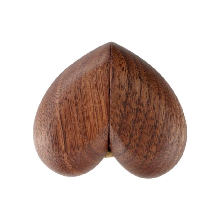 

Travel for Case Portable Storage Jewelers for Case Heart Box Walnut Holder for W 1